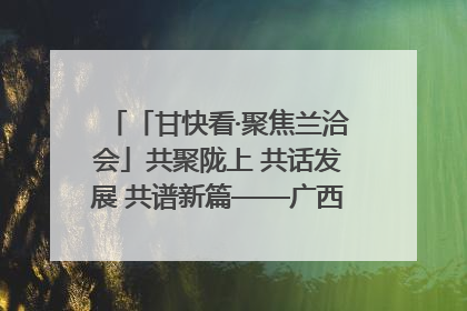 「甘快看·聚焦兰洽会」共聚陇上 共话发展 共谱新篇——广西贵州重点企业“请进来”招商推介会扫描