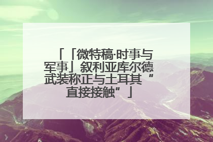 「微特稿·时事与军事」叙利亚库尔德武装称正与土耳其“直接接触”