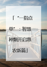 “一指点单”：智慧种烟开启惠农新篇
