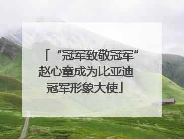 “冠军致敬冠军” 赵心童成为比亚迪冠军形象大使