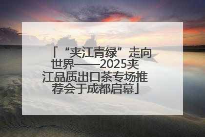 “夹江青绿”走向世界——2025夹江品质出口茶专场推荐会于成都启幕