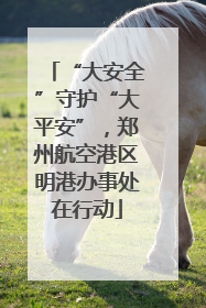 “大安全”守护“大平安”，郑州航空港区明港办事处在行动