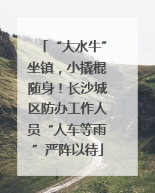 “大水牛”坐镇，小撬棍随身！长沙城区防办工作人员“人车等雨”严阵以待