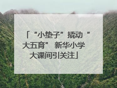 “小垫子”撬动“大五育” 新华小学大课间引关注