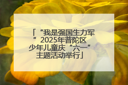 “我是强国生力军”2025年普陀区少年儿童庆“六一”主题活动举行