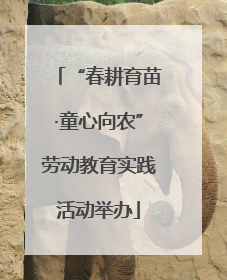 “春耕育苗·童心向农”劳动教育实践活动举办