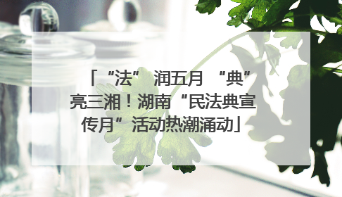 “法” 润五月 “典” 亮三湘！湖南“民法典宣传月”活动热潮涌动