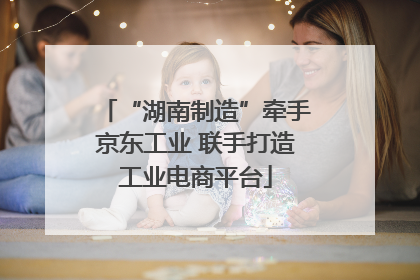 “湖南制造”牵手京东工业 联手打造工业电商平台