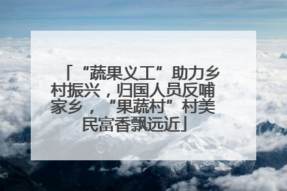 “蔬果义工”助力乡村振兴，归国人员反哺家乡，“果蔬村”村美民富香飘远近