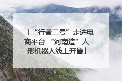 “行者二号”走进电商平台 “河南造”人形机器人线上开售