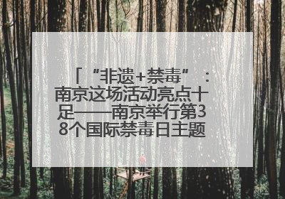 “非遗+禁毒”：南京这场活动亮点十足——南京举行第38个国际禁毒日主题宣传活动
