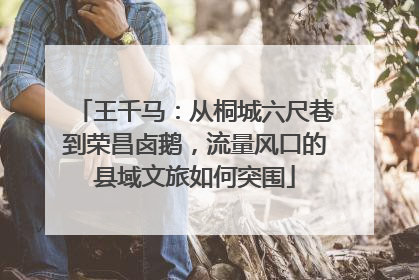 王千马：从桐城六尺巷到荣昌卤鹅，流量风口的县域文旅如何突围