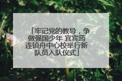 牢记党的教导，争做强国少年 宜宾筠连镇舟中心校举行新队员入队仪式