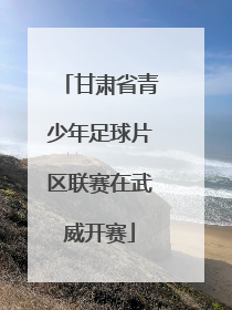 甘肃省青少年足球片区联赛在武威开赛