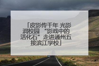 皮影传千年 光影润校园 “影戏中的活化石”走进通州五接滨江学校