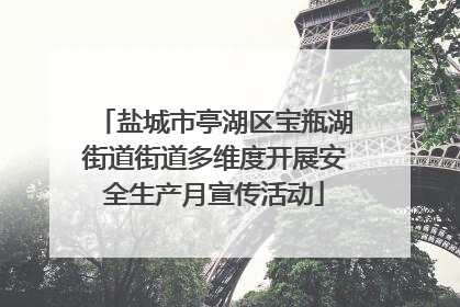盐城市亭湖区宝瓶湖街道街道多维度开展安全生产月宣传活动
