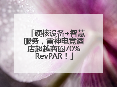 硬核设备+智慧服务，雷神电竞酒店超越商圈70%RevPAR！