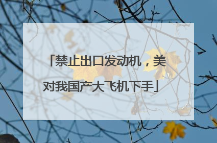 禁止出口发动机，美对我国产大飞机下手
