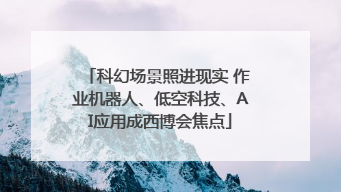 科幻场景照进现实 作业机器人、低空科技、AI应用成西博会焦点
