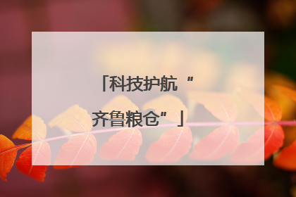 科技护航“齐鲁粮仓”