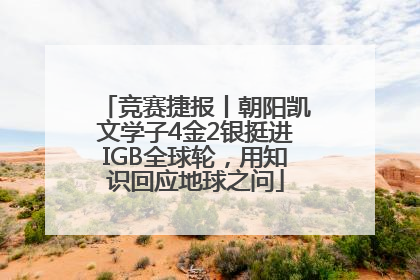 竞赛捷报丨朝阳凯文学子4金2银挺进IGB全球轮，用知识回应地球之问