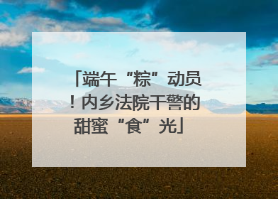 端午“粽”动员！内乡法院干警的甜蜜“食”光