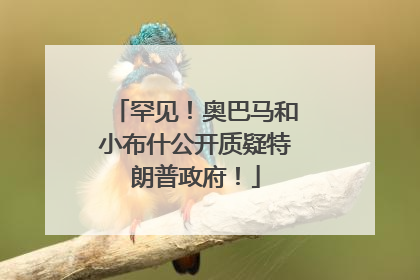 罕见！奥巴马和小布什公开质疑特朗普政府！
