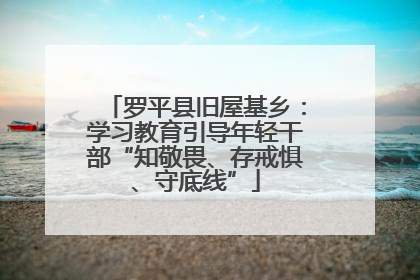 罗平县旧屋基乡：学习教育引导年轻干部“知敬畏、存戒惧、守底线”