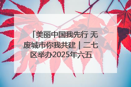美丽中国我先行 无废城市你我共建｜二七区举办2025年六五环境日主题宣传活动