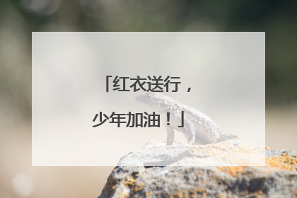 红衣送行，少年加油！