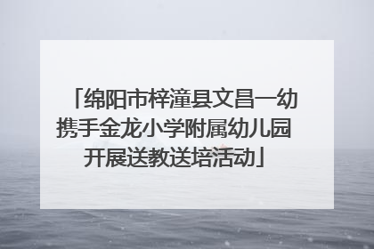 绵阳市梓潼县文昌一幼携手金龙小学附属幼儿园开展送教送培活动