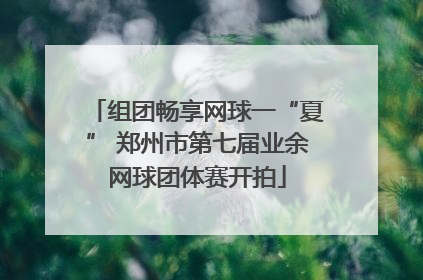 组团畅享网球一“夏” 郑州市第七届业余网球团体赛开拍