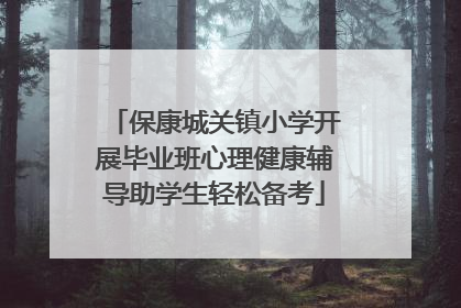 保康城关镇小学开展毕业班心理健康辅导助学生轻松备考