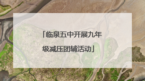 临泉五中开展九年级减压团辅活动