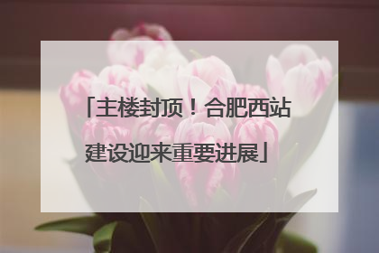 主楼封顶！合肥西站建设迎来重要进展