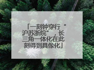 一刻钟穿行“沪苏浙皖”，长三角一体化在此刻得到具像化