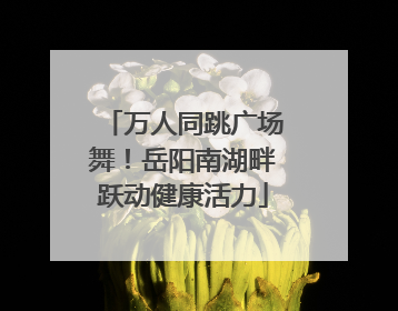 万人同跳广场舞！岳阳南湖畔跃动健康活力
