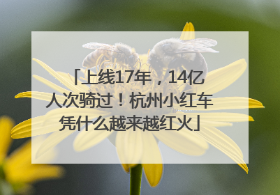 上线17年，14亿人次骑过！杭州小红车凭什么越来越红火