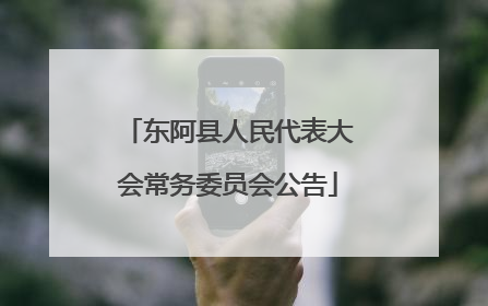 东阿县人民代表大会常务委员会公告