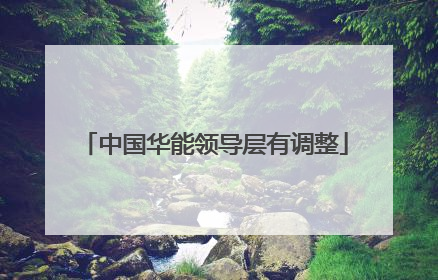 中国华能领导层有调整