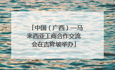 中国（广西）—马来西亚工商合作交流会在吉隆坡举办