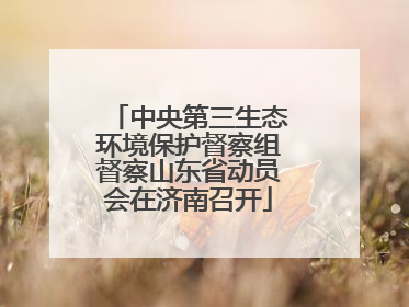 中央第三生态环境保护督察组督察山东省动员会在济南召开