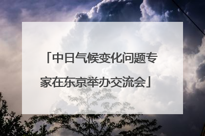 中日气候变化问题专家在东京举办交流会