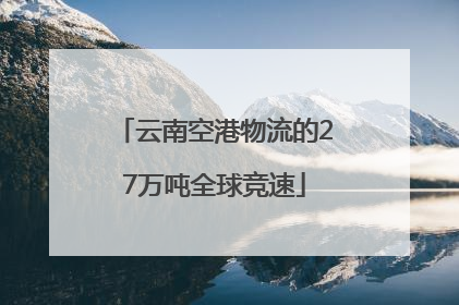 云南空港物流的27万吨全球竞速