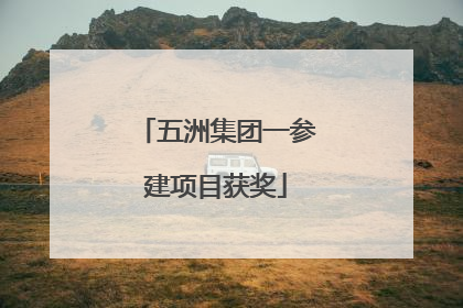 五洲集团一参建项目获奖