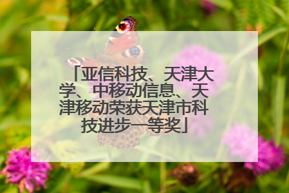 亚信科技、天津大学、中移动信息、天津移动荣获天津市科技进步一等奖