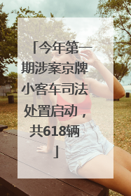 今年第一期涉案京牌小客车司法处置启动，共618辆