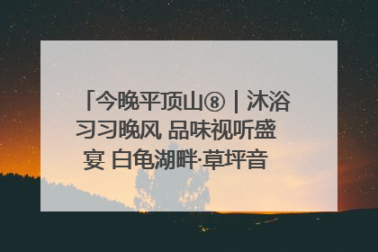 今晚平顶山⑧｜沐浴习习晚风 品味视听盛宴 白龟湖畔·草坪音乐会激情上演