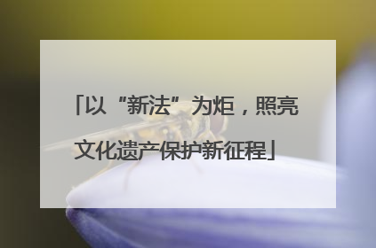 以“新法”为炬，照亮文化遗产保护新征程