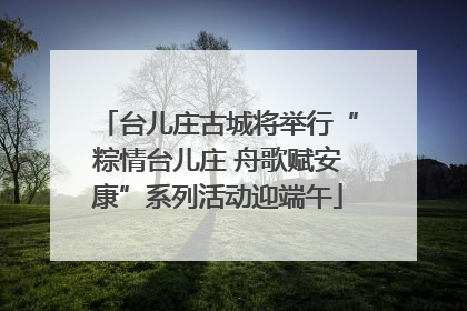 台儿庄古城将举行“粽情台儿庄 舟歌赋安康”系列活动迎端午
